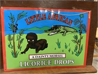 Little African Licorice Drops Black Americana Sign