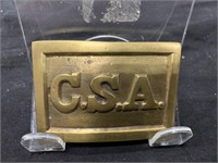 Gold Brass C.S.A. Belt Buckle