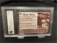 Hank Aaron Post Cereal Printing Plate Card Graded