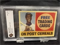 Ernie Banks Post Card Graded Gem Mint 10