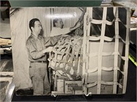 Vintage TWA Airplane Training Photo-Cargo Net