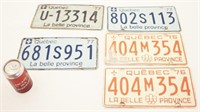 5 plaques d'immatriculation 1976-77