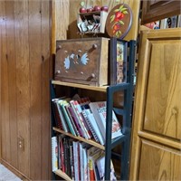 Shelf w/ Breadbox & Cookbooks