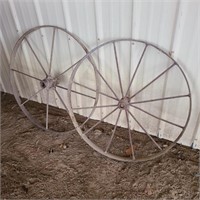 Pair of Old Iron Wheels