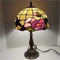 Stained Glass Hummingbird Lamp