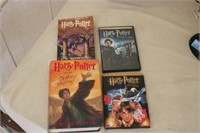 2 HARRY POTTER BOOKS AND 2 DVDS