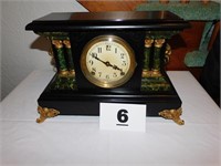 COLUMN FRONT MANTEL CLOCK