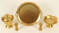 Five Pieces of Pickard 24kt Gold Plated China