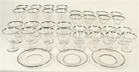 32 Pcs. Silver Rim Crystal Stems In 2 Patterns