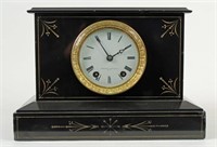 Mitchell Vance & Co. Black Marble Mantle Clock