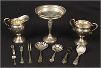 Mixed Group of Sterling Silver Compote, Etc.