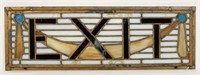 Antique Stained Glass Exit Sign