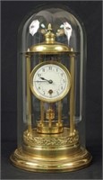 A German Anniversary Clock with Glass Dome