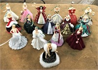 (15) Hallmark 2002 Barbie Holliday Ornaments