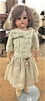 20" Antique German Bisque Doll, old Clothes,Kewpie