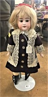 Old Bisque Head Doll, 14 1/2"H, A.M.