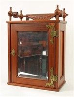 A Fine 19th C. Walnut Medicine Cabinet w/ Mirror