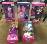 (5) Barbies in Boxes, 1995