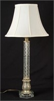 Cut Crystal Neoclassical Column Lamp