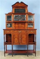 English Edwardian Rosewood Display Cabinet