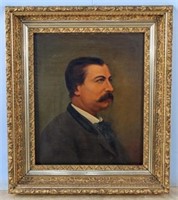 Portrait of 19th C Gentleman Oil on Canvas
