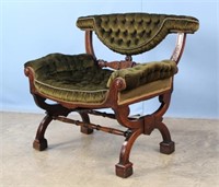 Unusual Tufted Victorian Dressing Chair