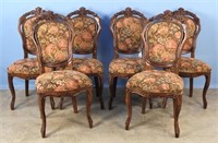 Set of 6 Mid 20th C. Victorian Style Chairs