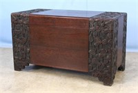 Chinese Lotus Carved Chest