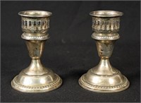 Empire Sterling Silver Candlestick Holders