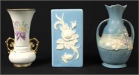 Group of Pottery Vases, Roseville, Weller, Etc.