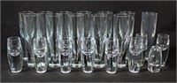 12 Vietri Beer Glasses, 8 Krosno Shot Glasses