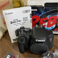 NEW CANON REBEL T6i IN BOX WITH PICTURED ITEMS