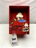 6 Glowing Solar Santas- NIB