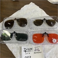 216 SHADE CONTROL CLIP ON SUNGLASSES ASST. STYLES