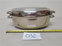 Large Stainless Roasting Pan with Lid