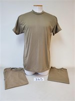 4 New Men's Khaki/Tan T-Shirts - Size Large