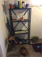 Steel shelf and contents