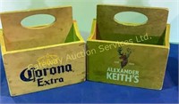 Wooden Beer Boxes Holds Approximately 6 Bottles