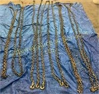 Chains 2 x 20 feet, 5 x 10 feet and 2 x 16 feet