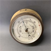 H.Hughes & Son Ltd English Brass Barometer 7"