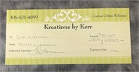 Kreations from Kerr $50 Gift Certificate
