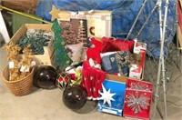 metal outdoor Chrismas tree & Christmas items