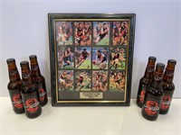 FRAMED ESSENDON FOOTBALL CARDS YEAR 2000 AND