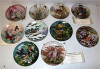 10 Bird & Flower Collector Plates