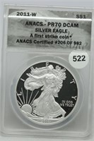2011-w Proof American Silver Eagle PR70 FS