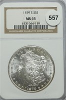 1879-s Morgan Silver Dollar MS65