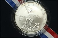 2005 Marine Corp Silver Dollar in OGP