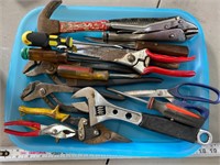 Tray lot of hand tools