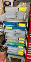 15 drawer hardware cabinet lot of contents