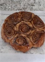 Pan of homemade cinnamon buns